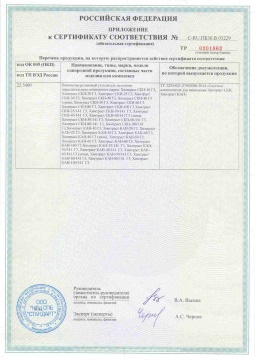 2017.05.31 Гатчина - Химтраст. Приложение к сертификату пенополиуретановые утеплители на основе напыляемого компонента. ТУ 2254-021